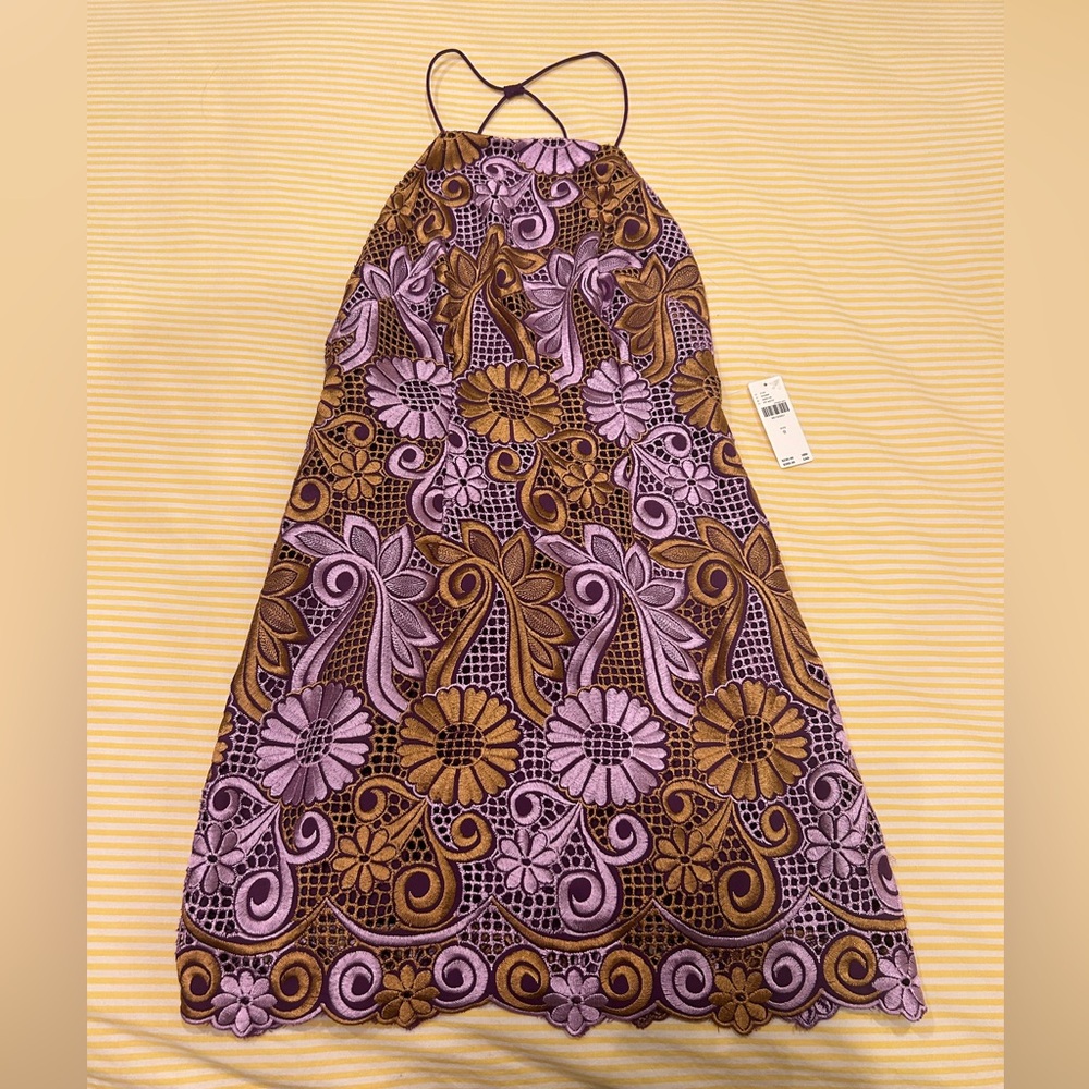 Anthropologie new with tags size 0 halter dress with open back
